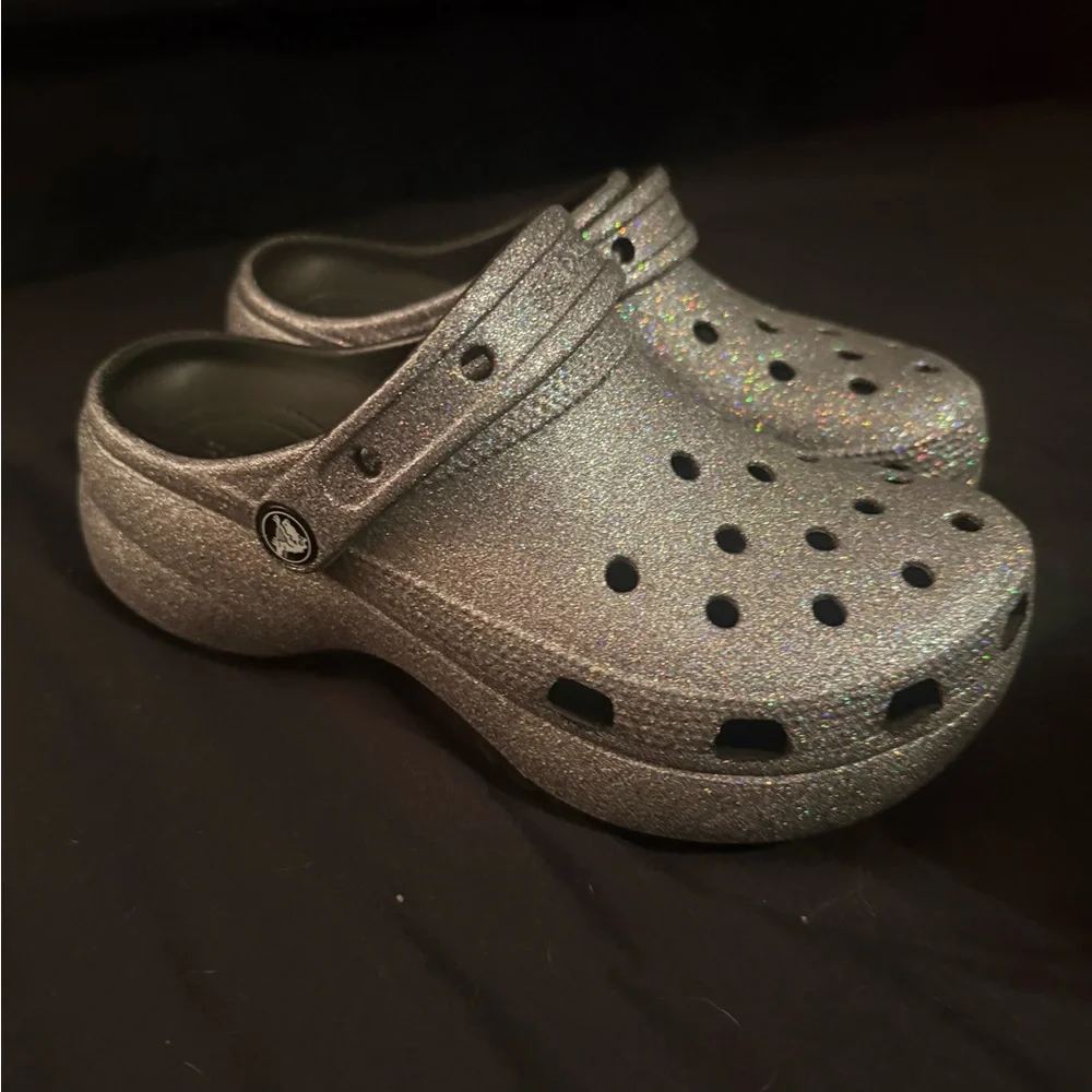 Crocs Glitter Clogs - Silver - Picture 2 of 2